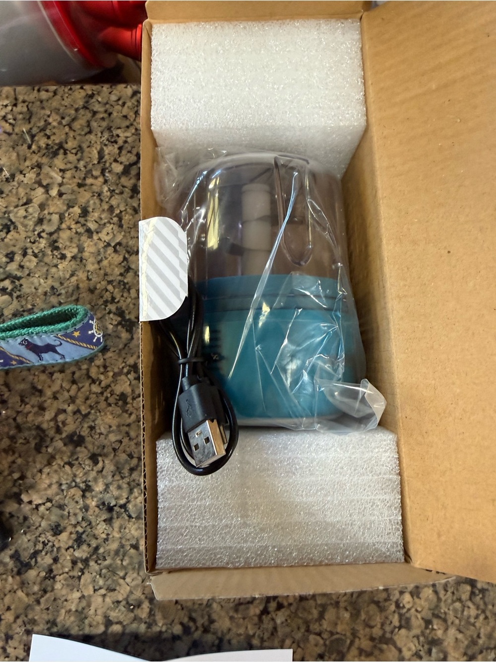 Portable Blue chopper with USB - Unbranded